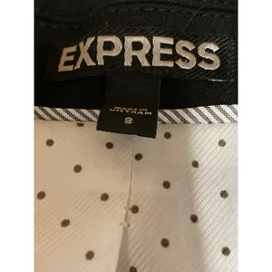 Express Black Notched Collar Long Sleeve Cardigan Suit Blazer Coat Jacket Size 8 thumbnail 3