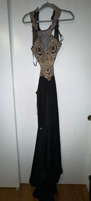 Black/ Gold Sequence Dress thumbnail 1