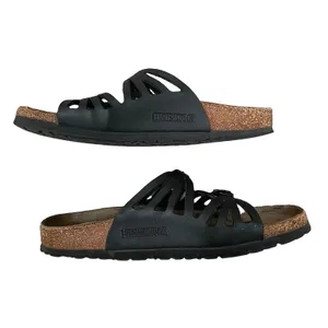 Birkenstock Granada Women's 8 Slides Sandals Size EU 39 Black Leather thumbnail 3