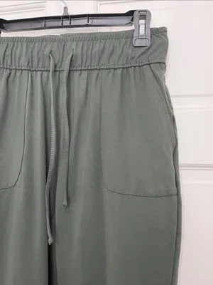 RachelZoe Dark Green Drawstring Pull On Waist Joggers - Size 6 thumbnail 2
