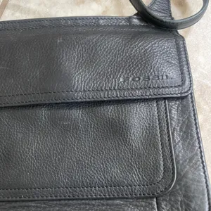 Fossil Black Leather Crossbody Bag, Everyday Handbag, Small Purse, Minimalist‎ thumbnail 4