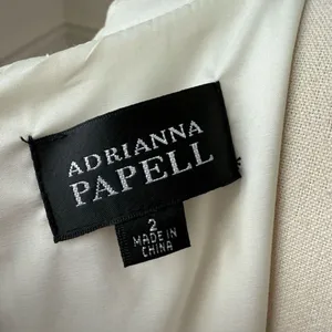 NWT Adriana Papell Ivory Semi Ruffle Sheath Dress $138 2 thumbnail 6
