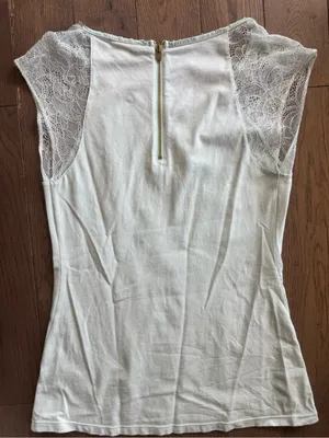 Express Mint Lace-Shoulder Top thumbnail 6