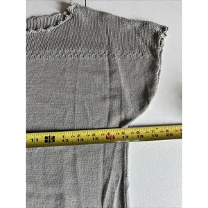 Coldwater Creek womens Sweater Silk shiny Small Silver Metallic Short Sleeve thumbnail 5