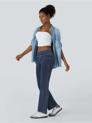 Halara Flex Low Rise Pockets Casual Bootcut Jeans Size Large thumbnail 6