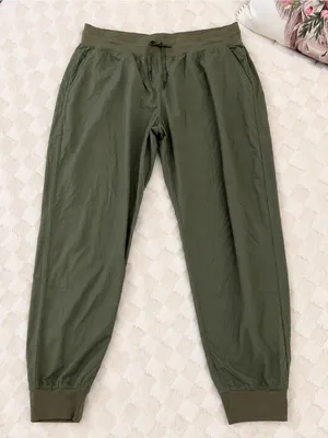 ZYIA Active Green Ribbed Joggers Pants XXXL 3X Stretch thumbnail 1