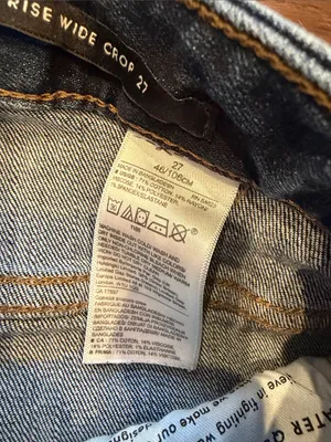 Banana Republic High Rise Wide Leg Crop Jeans Size 27 - C2-043 thumbnail 3