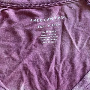 American Eagle V Neck Top Purple Tie Dye Wine Pink thumbnail 5