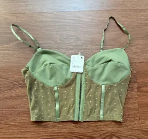 Free People Night Rhythm Mesh Corset Cami thumbnail 1