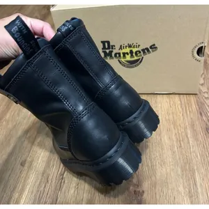 DR MARTENS Anistone LO black leather boots booties shoes women’s 9 new thumbnail 5