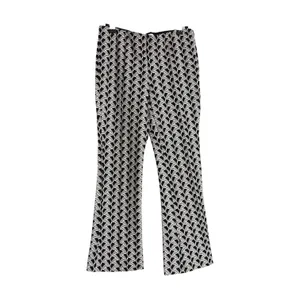 Anthropologie Maeve The Margot Kick Flare Geometric B&W Pants size XS thumbnail 2