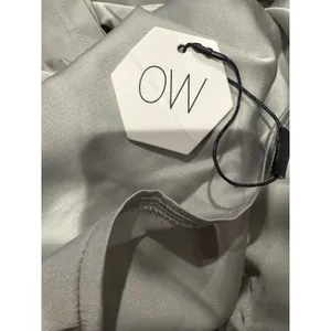 NWT OW Collection Saga Satin‎ Maxi Dress Grey Sz Medium $250 thumbnail 6