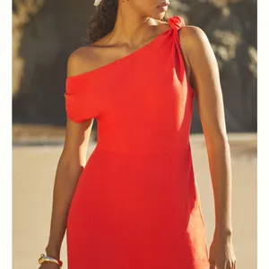 By Anthropologie One-Shoulder Column Midi Dress thumbnail 3