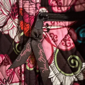 Vera Bradley Pink and Black Floral Tote thumbnail 4