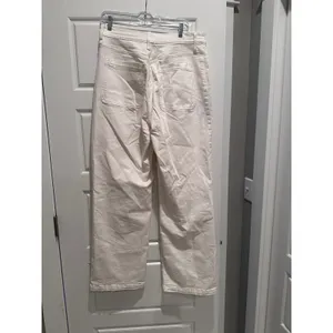 Madewell Perfect Vintage Wide Leg Jeans Size 32 Tall White Canvas High‎ Rise thumbnail 3