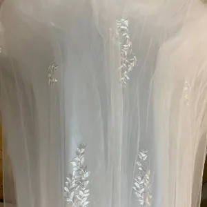 Lace Tulle Wedding Dress Women's 18W White Long Sleeve A-Line Gown Bridal EUC thumbnail 10