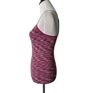 Tart Pink Purple space Dye athletic Cami Tank Top Women's M Stretch Layering Workout thumbnail 3