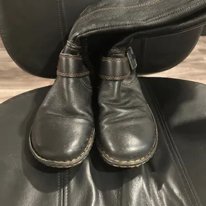 Black Leather Buckle Boots thumbnail 6