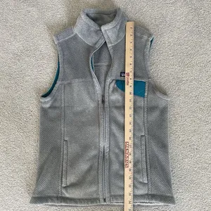 Patagonia Re-Tool Sherpa Fleece Vest Outerwear Gray Blue Women's Size Medium thumbnail 9