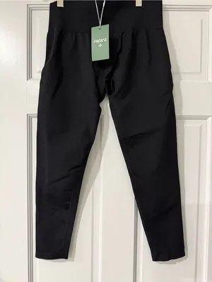 Halara OneForm Seamless High Waisted Tummy Control Lifting Leggings Black L 7/8 thumbnail 3