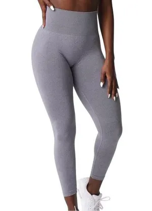 NVGTN Contour Seamless Gray High-Waisted Athletic Leggings MEDIUM thumbnail 1