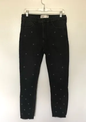 Abercrombie & Fitch Jeans High Rise Ankle Length Stars 28/6R thumbnail 1