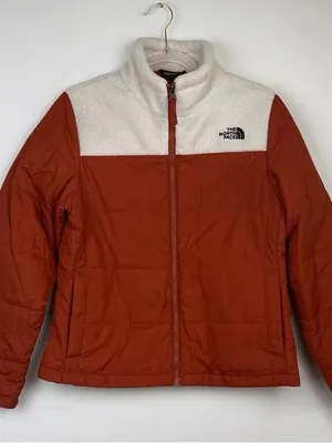 The North Face North Peak Puffer Sherpa Insulated Fleece Rust Jacket Size Medium thumbnail 1