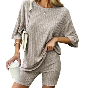 Ekouaer - Khaki Knit Pajamas Bottoms thumbnail 1