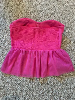 Strapless pink top thumbnail 2