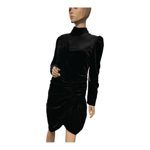 O PT One Pretty Time Black Velvet Lowri Dress SZ L‎ thumbnail 9