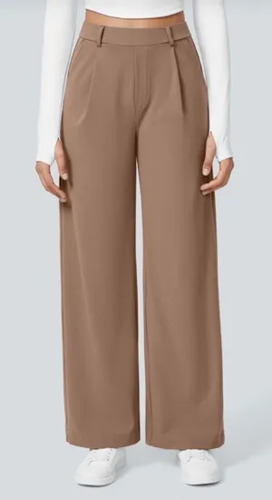 Halara Flex Day Stretch High Waisted Straight Leg Biege Tan Pant Size XL Women thumbnail 1