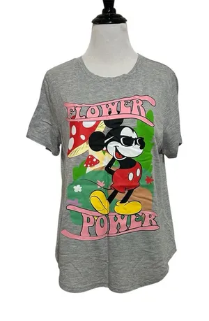 5/$30 🎈 Disney XL Mickey Mouse flower power T shirt thumbnail 1