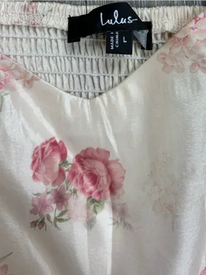 Lulus Blush Pink Floral Organza Tiered Mini Dress thumbnail 2