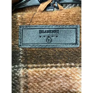 BlankNYC Evereve Wanderer Plaid Cocoon Coat Brown Oversized Shacket Large New thumbnail 6