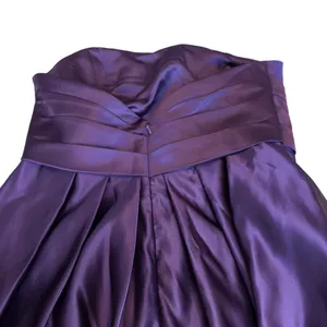 Bill Levkoff Purple Satin Strapless Sweetheart Dress Size 10 Formal Wedding EUC thumbnail 16