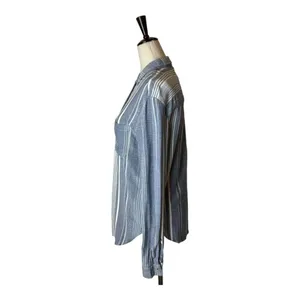 Anthropologie Maeve Shirt Women‎ Small Blue Chatham Striped Button Down Blouse thumbnail 7