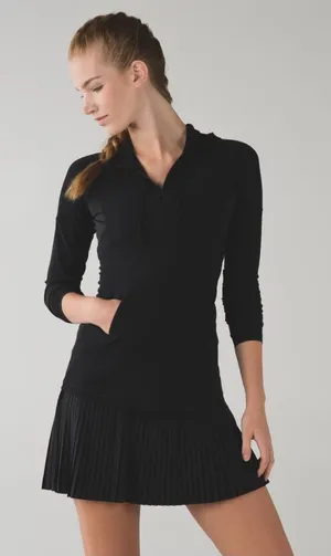 Lululemon Runbeam Hoodie in Black Athletic Long Sleeve Shirt Size 12 thumbnail 1