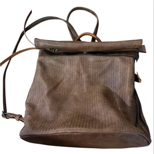 Brown Medium Size Back Pack with Adjustable Straps thumbnail 1