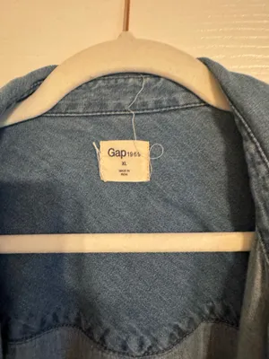 EUC Gap 100% Cotton Western Denim Button Down Dress thumbnail 5