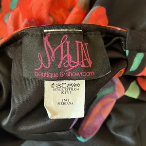 MUN Y2K Boho Strapless Floral Keyhole Cutout Maxi Dress Size Medium thumbnail 7
