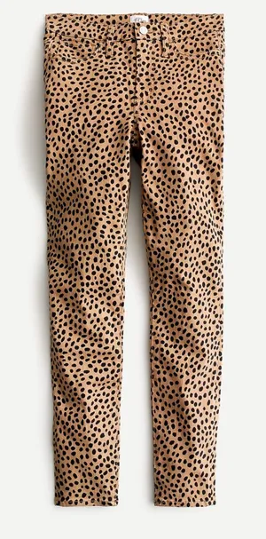 J. Crew Leopard-Print High-Rise Toothpick Jean thumbnail 1