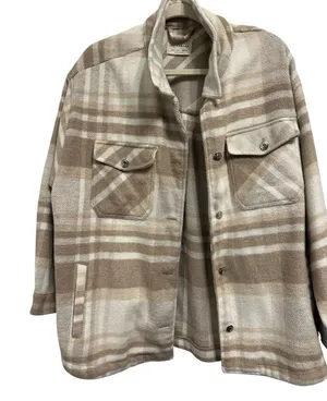 Ashley By 26 International Plaid Jacket - Beige and Cream‎ thumbnail 1