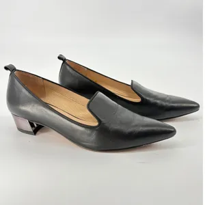 Franco Sarto Vianna Loafer Pump Womens 8 Black Leather Pointed Toe Block Heel thumbnail 4