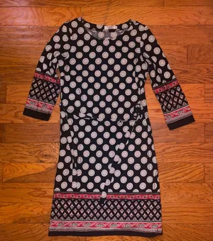 Julia black white and red dress thumbnail 1