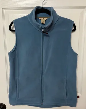 WOOLRICH women’s fleece vest size small blue‎ thumbnail 1