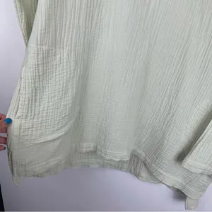 J. Jill Pure Jill Gauzey Orangic Cotton Tunic Top Sz Medium Boho Lagenlook thumbnail 13