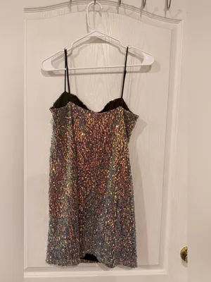 NWT Urban Outfitters Iridescent Sequin Mini Dress - Multicolor thumbnail 5