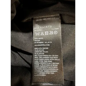 AllSaints Shia Y2K Style Hand Embellished Beaded Sequin Animal Print Mini Dress0 thumbnail 9