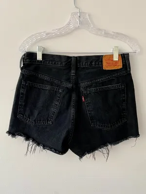 Levi's 501 Jean Shorts Black 27W thumbnail 2