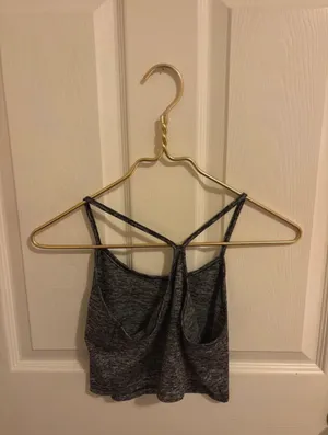 Grey athletic crop top Gray thumbnail 4